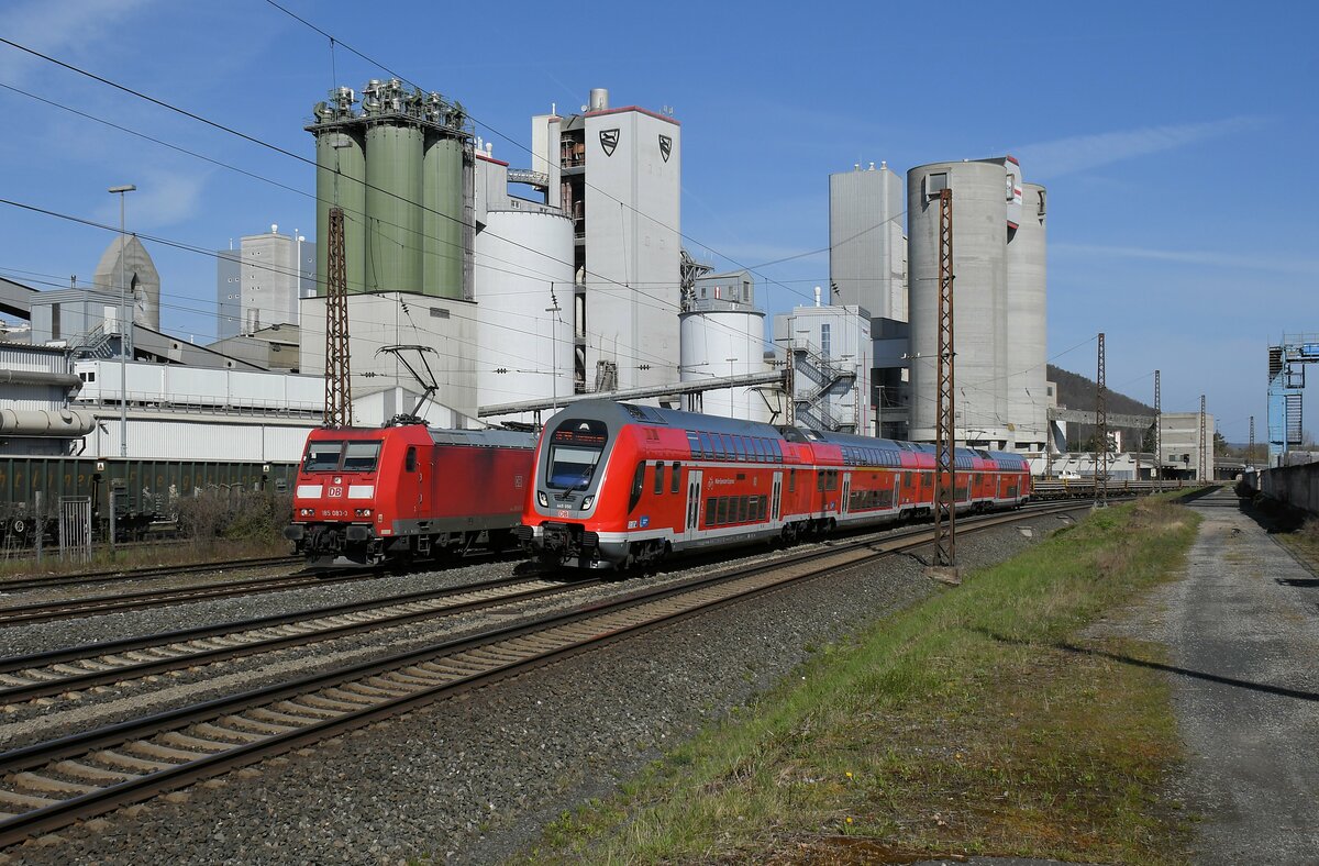 445 050 & 185 083 am 22.04.21 in Karlstadt am Main