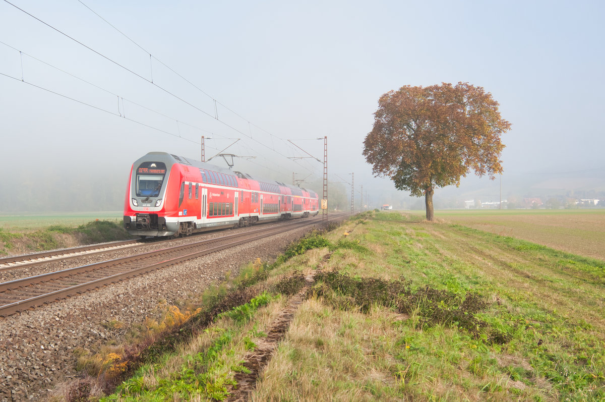 445 050 als RE 4609 von Frankfurt am Main Hbf nach Bamberg bei Retzbach-Zellingen, 13.10.2018