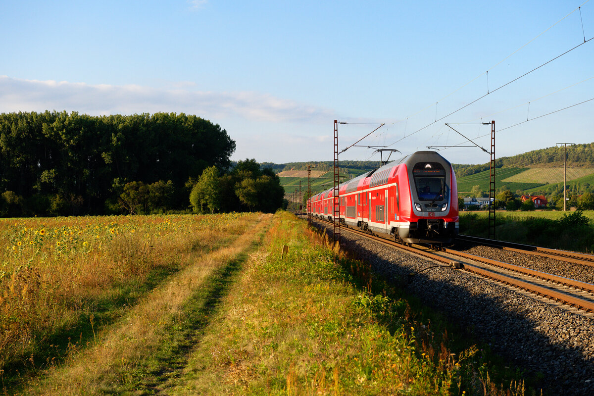 445 052 DB Regio als RE 4623 (Frankfurt (Main) Hbf - Würzburg Hbf) bei Retzbach-Zellingen, 09.09.2020