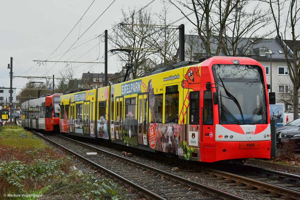 4565 wurde eine neue Ganzreklame  Eifelpark/Jump House  angebracht. Hier zu sehen in Sülz am 02.03.2020.