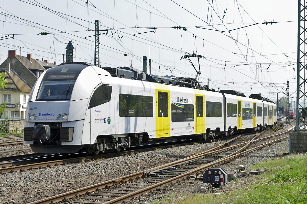 460 001 Ausfahrt vom Bf Remagen - 21.04.2018