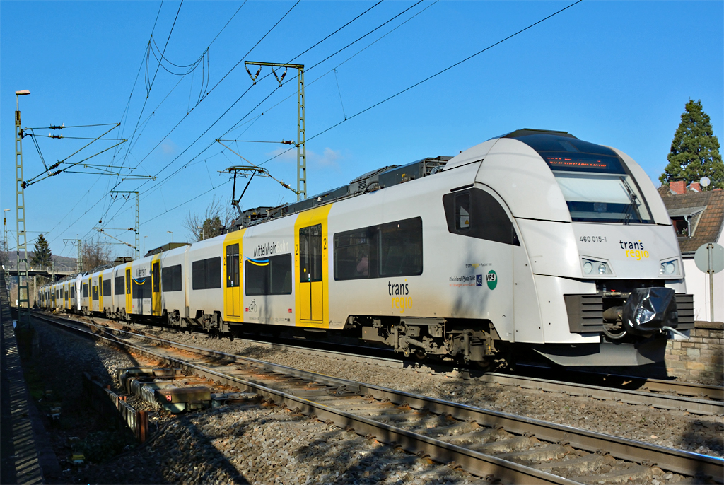 460 015-1 Ausfahrt Bf Remagen in Richtung Köln - 16.02.2016