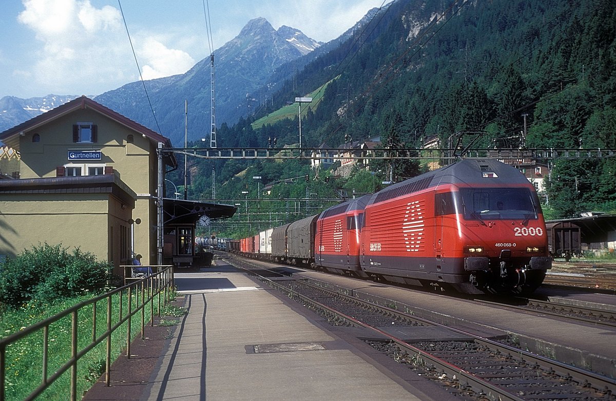 460 068 + 460 043  Gurtnellen  21.07.95