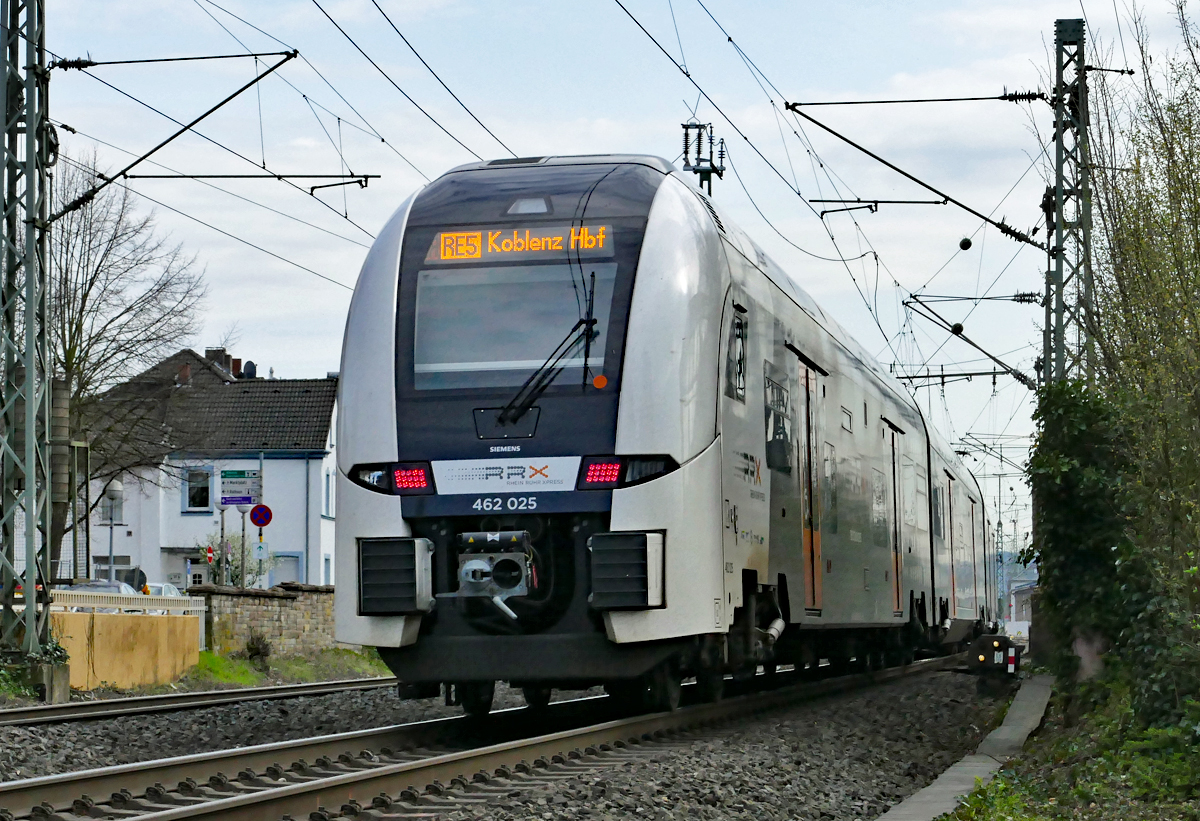 462 025 RE5 nach Koblenz bei der Einfahrt in den Bf Remagen - 16.03.2020