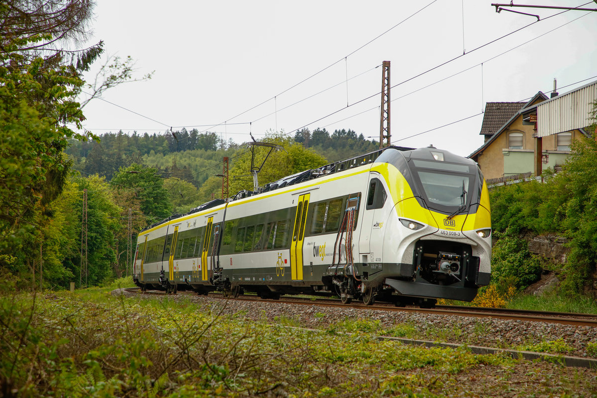 463 008-3 DB Mireo bwegt auf Testfahrt in Ennepetal, am 18.05.2019.
