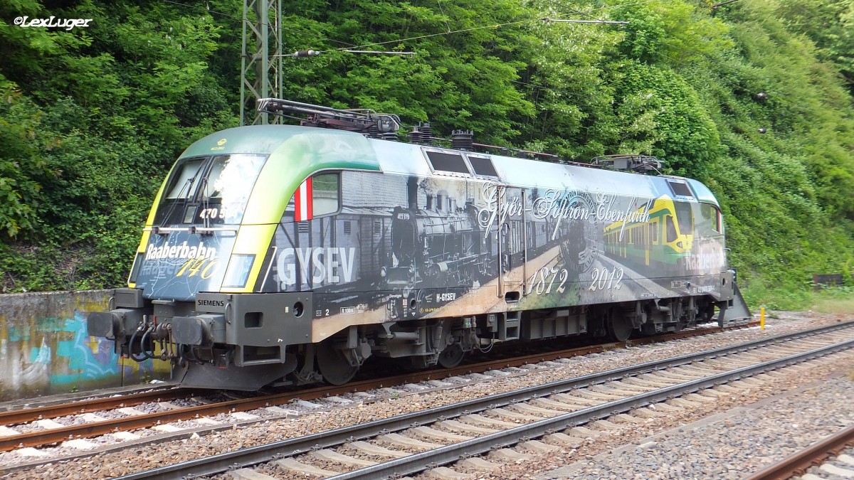 470 504 Siemens ES64U2 auf einem Abstellgleis in Saarbrücken-Jägersfreude am 21.05.2015