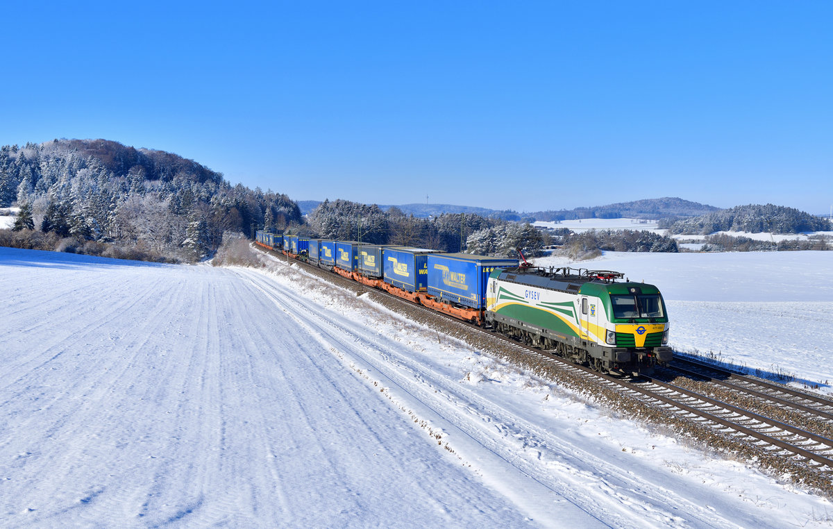 471 003 mit DGS 40649 am 12.02.2021 bei Darshofen.