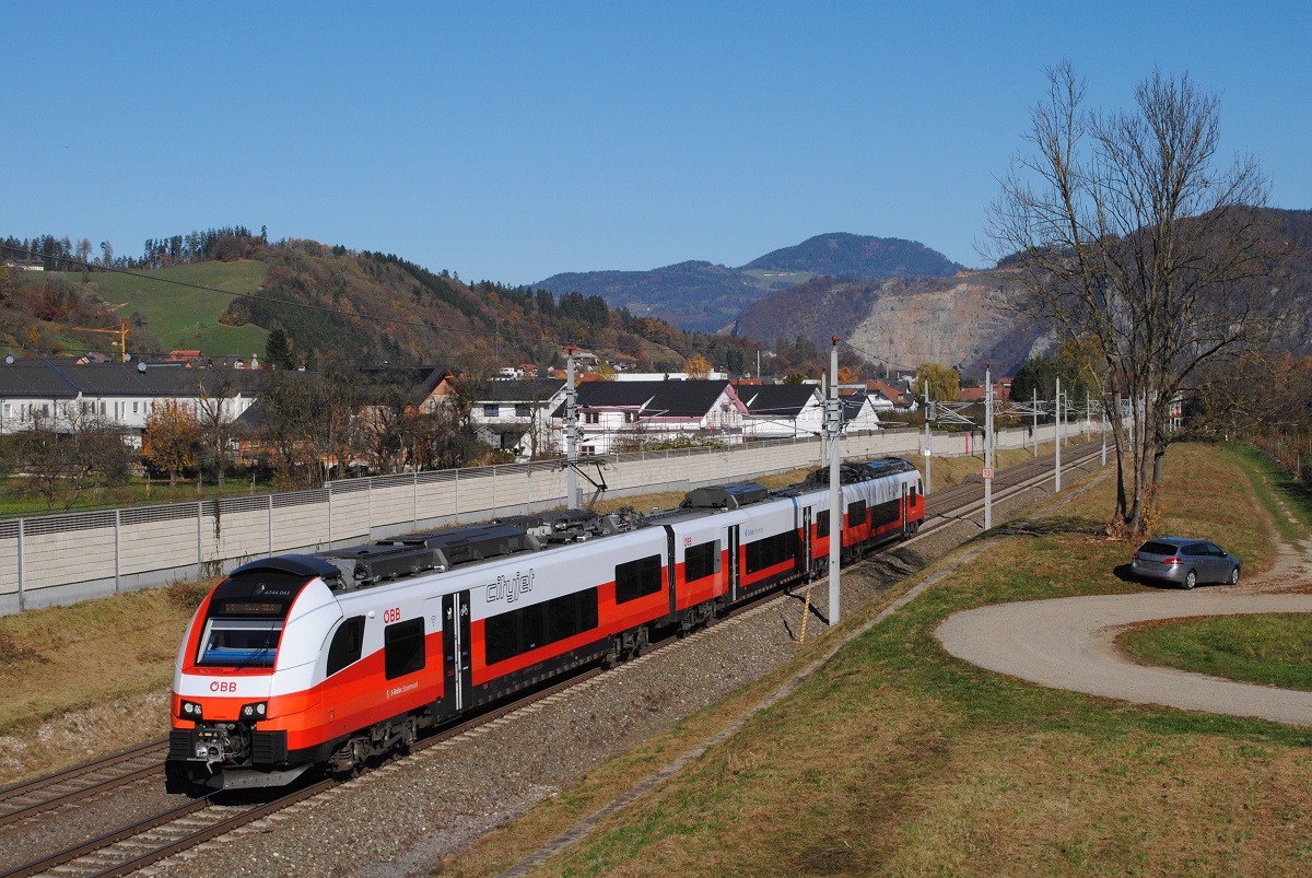 4744 043 als R 4023 zwischen Peggau - Deutschfeistritz und Stübing. (07.11.2020)
