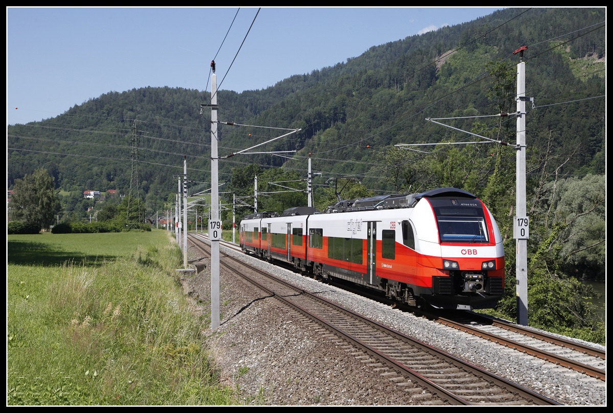 4744 054 zwischen Frohnleiten und Mixnitz - Bärenschützklamm am 9.07.2020.