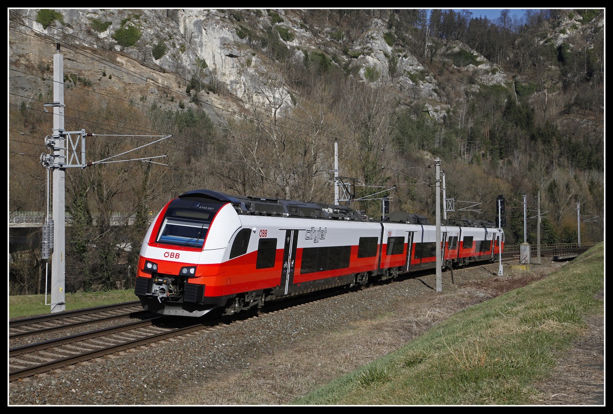 4744 067 bei Peggau - Deutschfeistritz am 21.03.2019.