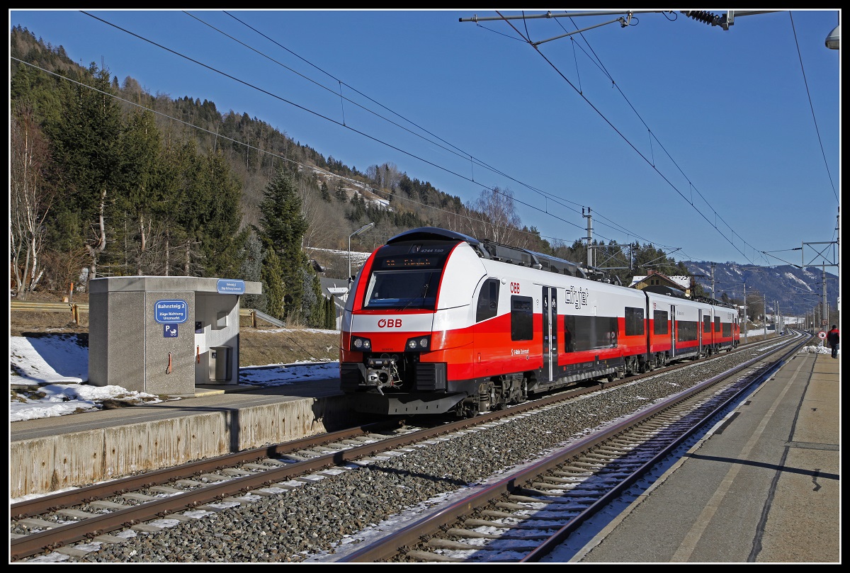 4744 560 fährt am 7.02.2020 in St.Georgen ob Judenburg ein.