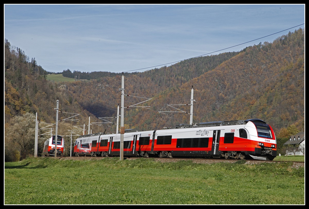 4744 566 als S1 zwischen Bruck an der Mur und Pernegg am 3.10.2018.