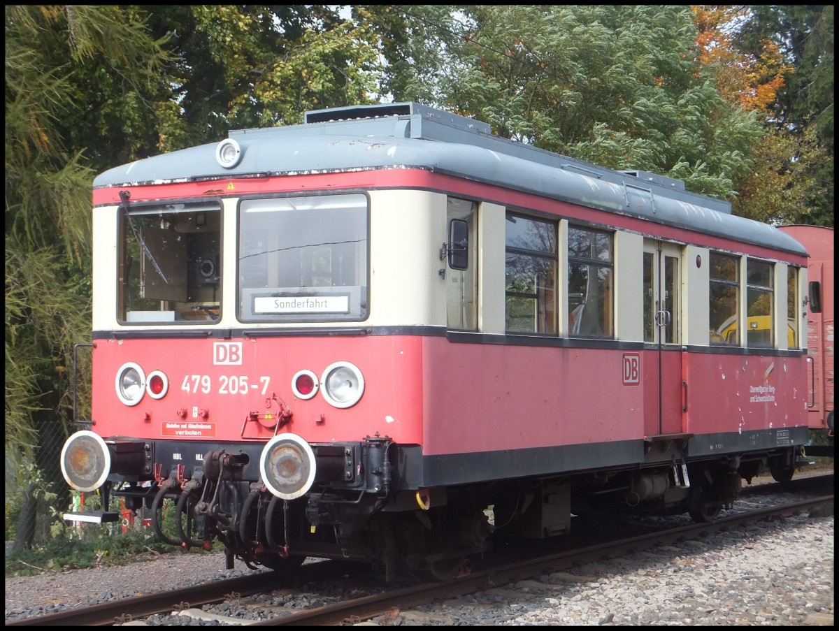 479 205-7 bei der Bergstation der Oberweibacher Bergbahn am 14.10.2013