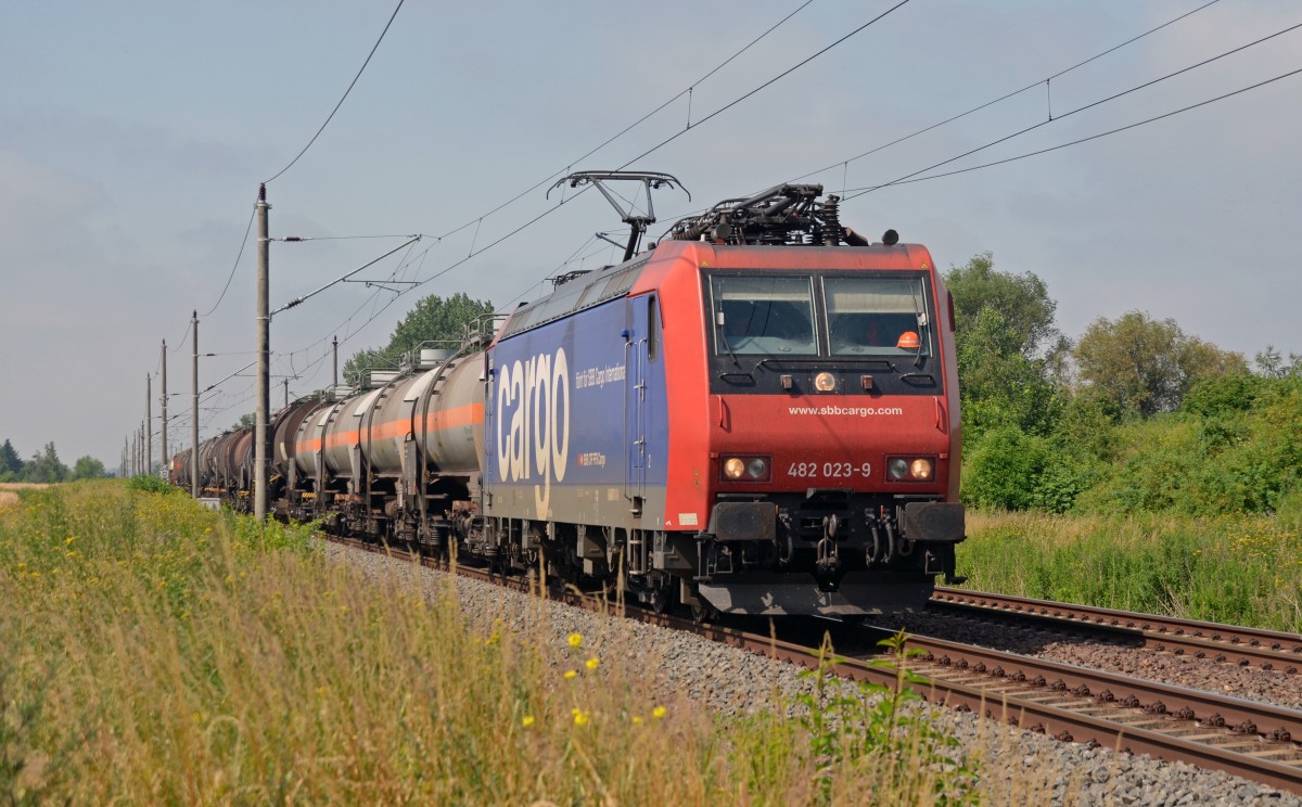 482 023 fuhr am 12.07.13 mit dem Ruhlandpendel durch Eilenburg.