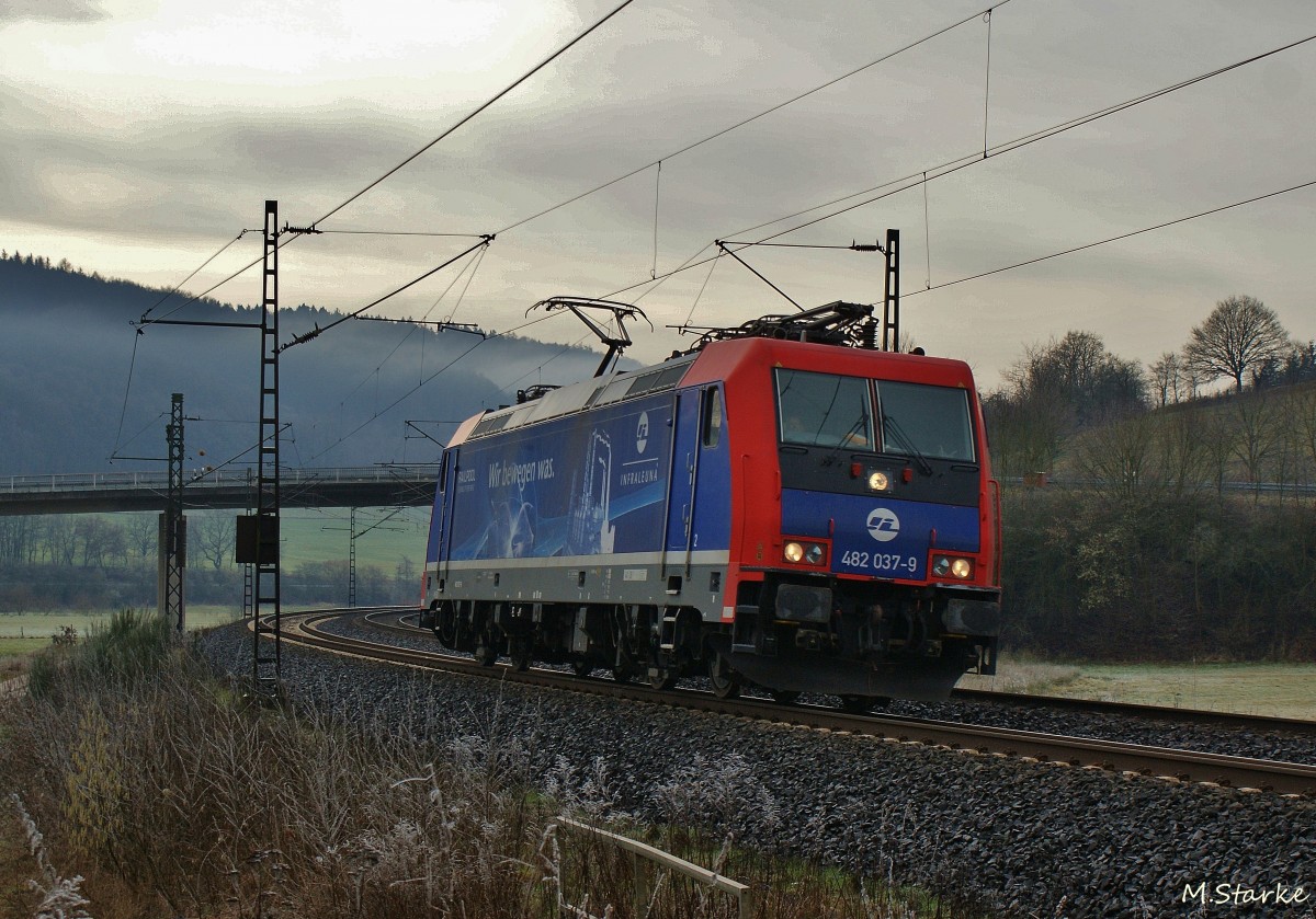 482 037-9 von Infra Leuna bei Hermannspiegel am 18.02.14.