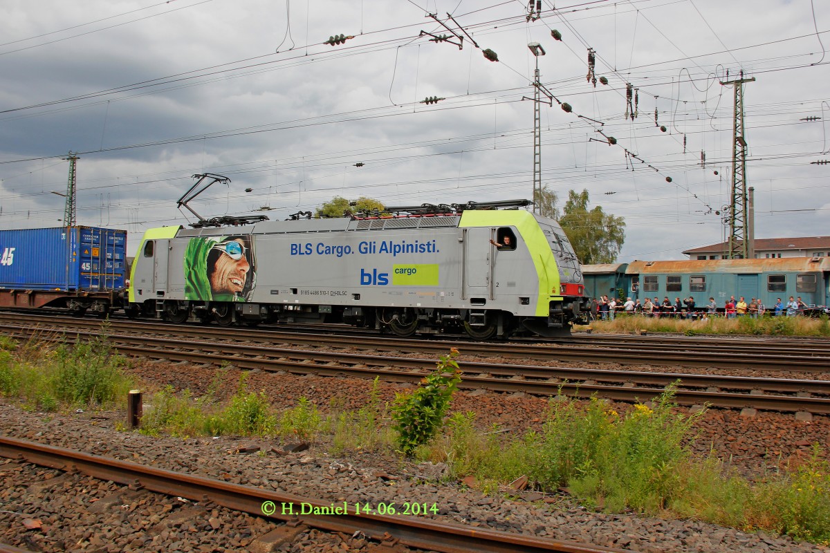 486 510 bls cargo am 14.06.2014 in Koblenz L�tzel. Gru� an den Tf!