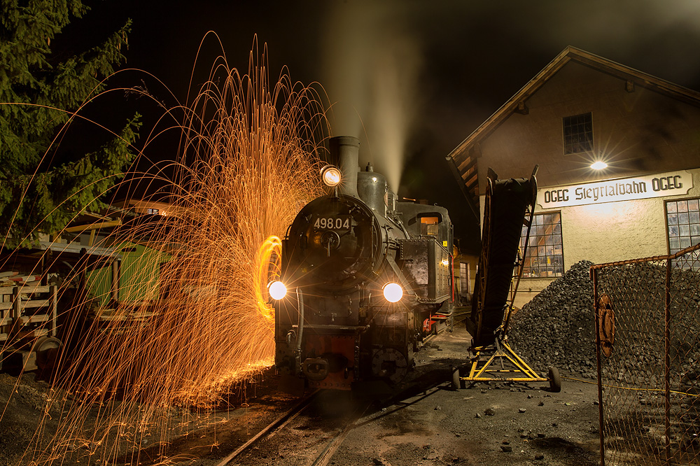 498.04 beim Entschlacken in Grünburg. 8.12.2018