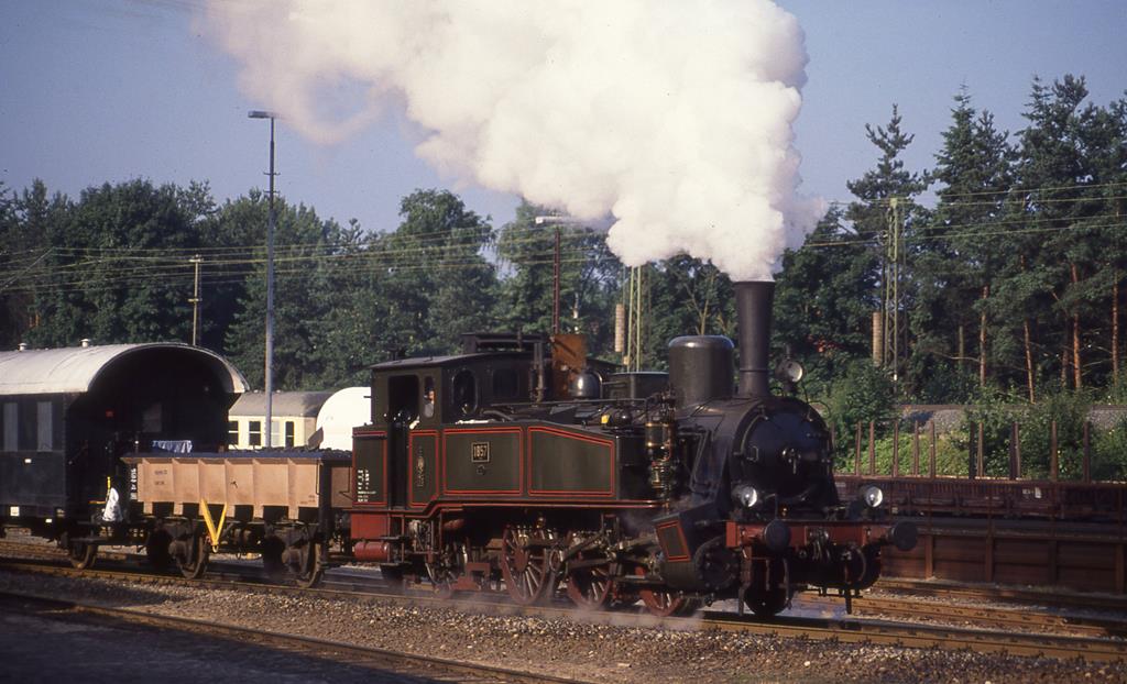 50 Jahre OHE Feier in Celle Nord am 10.7.1994: Dampflok 1857 mit GmP 