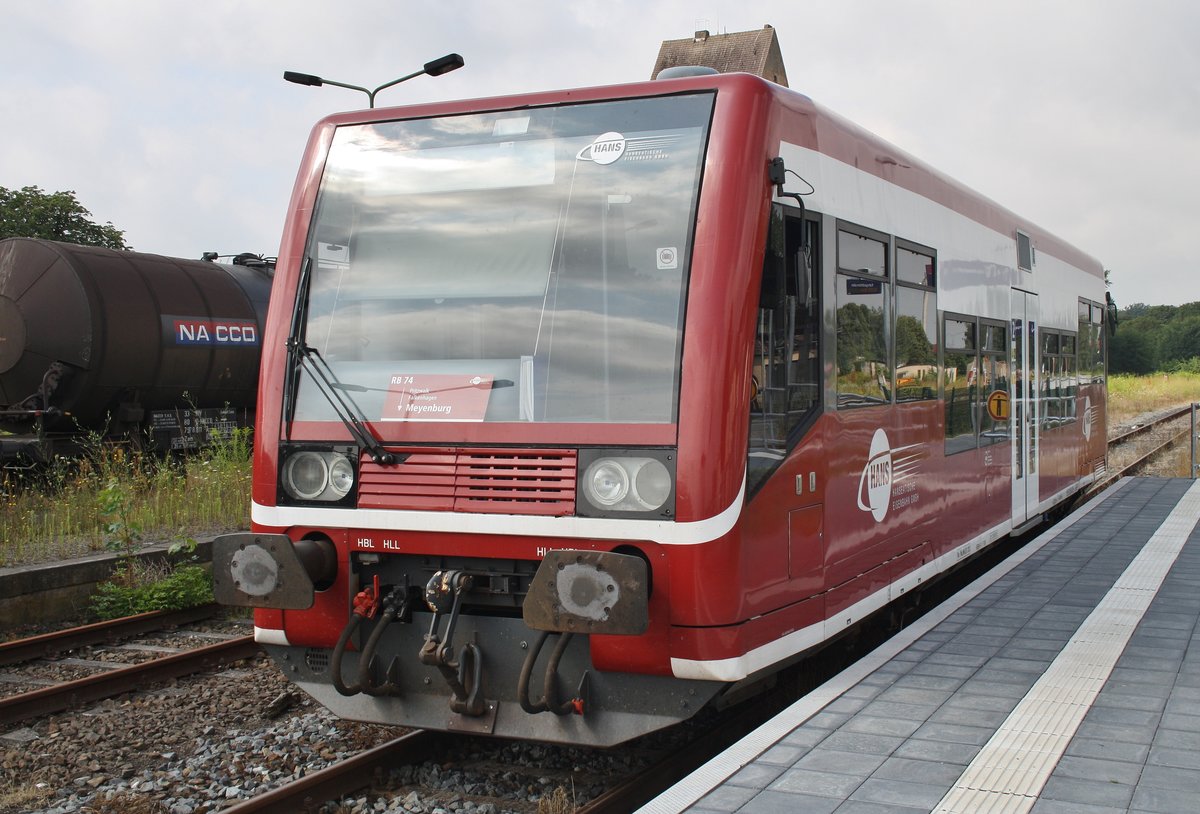 504 005-9 steht am 29.7.2016 als RB74 (RB62036) nach Meyenburg in Pritzwalk.