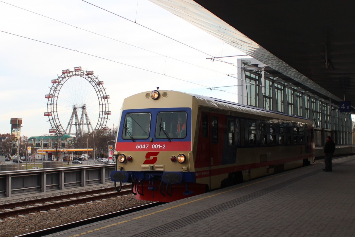 5047 001 als SDR von Wien Praterstern (Nw) nach Ernstbrunn (Erb); am 15.02.2014