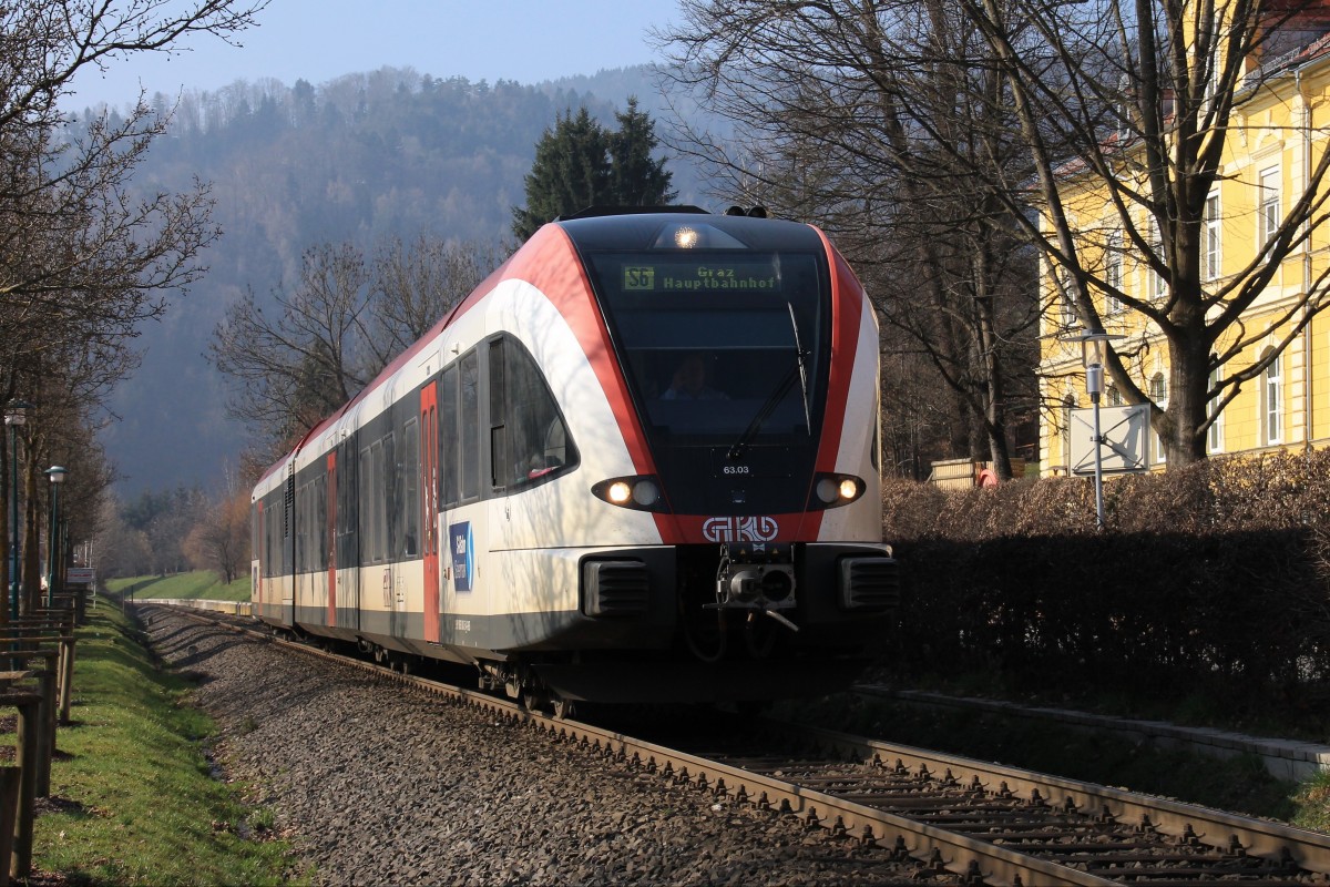 5063.03 als Zug 4366 am 08. März 2014 in Deutschlandsberg.