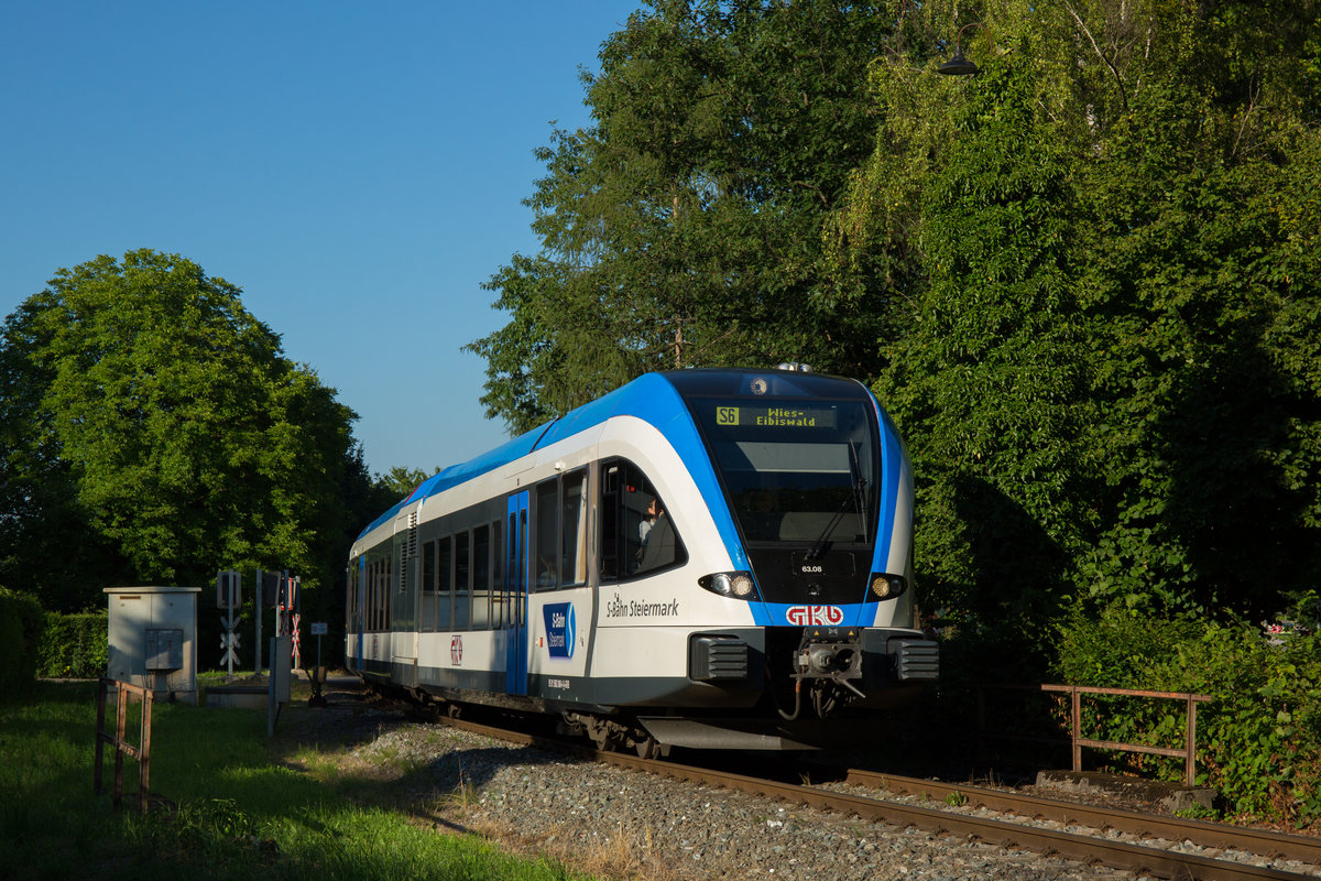 5063.08 am 18.07.17 unmittelbar nach dem BHF Deutschlandsberg Richtung Wies-Eibiswald.