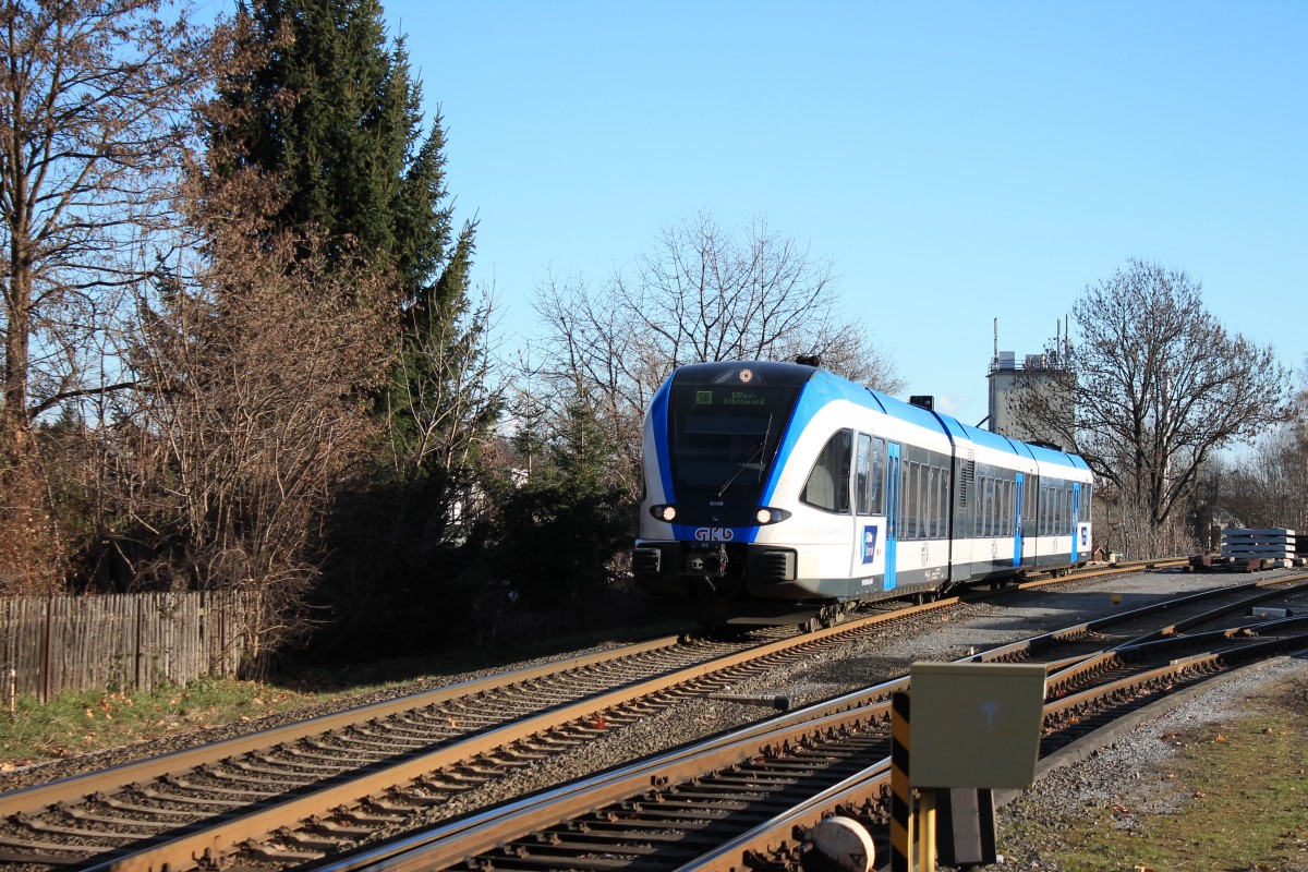 5063.08 am 7. Dezember 2013 bei der ausfahrt aus dem Bahnhof Deutschlandsberg.