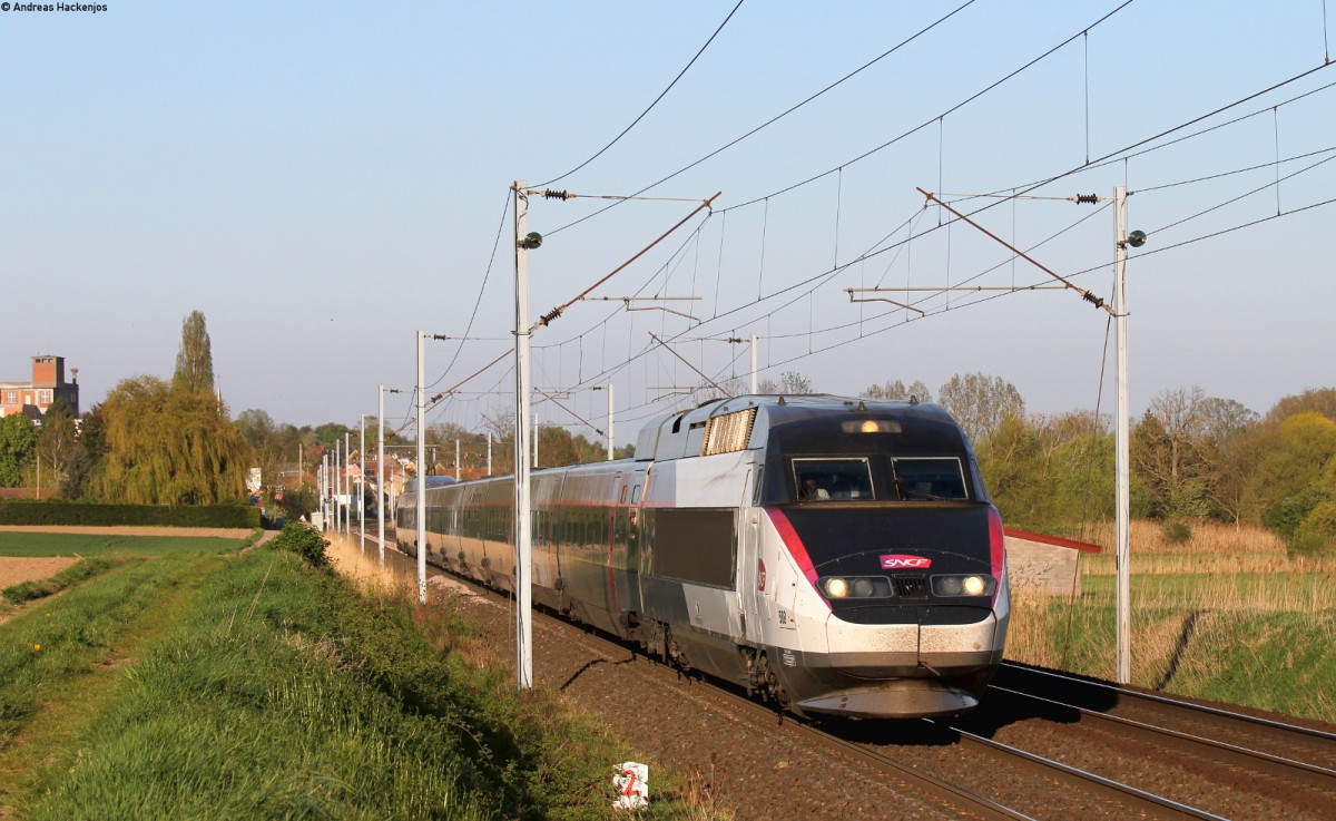 508 als TGV 2454 (Strasbourg-Paris Est) bei Hochfelden 22.4.15