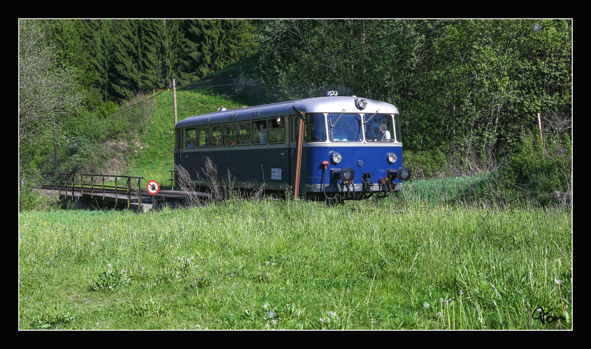 5081.055  Max  fährt als Sonderzug SE 14484 von Graz Hbf nach Obdach zum Obdacher Marktfrühling.  
Schwarzenbach am Größing Wegscheidjäger 19.05.2017
