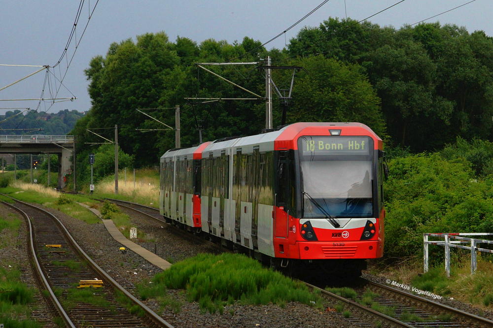 5130 als Linie 18 auf der Vorgebirgsbahn in Merten am 27.06.2014. 