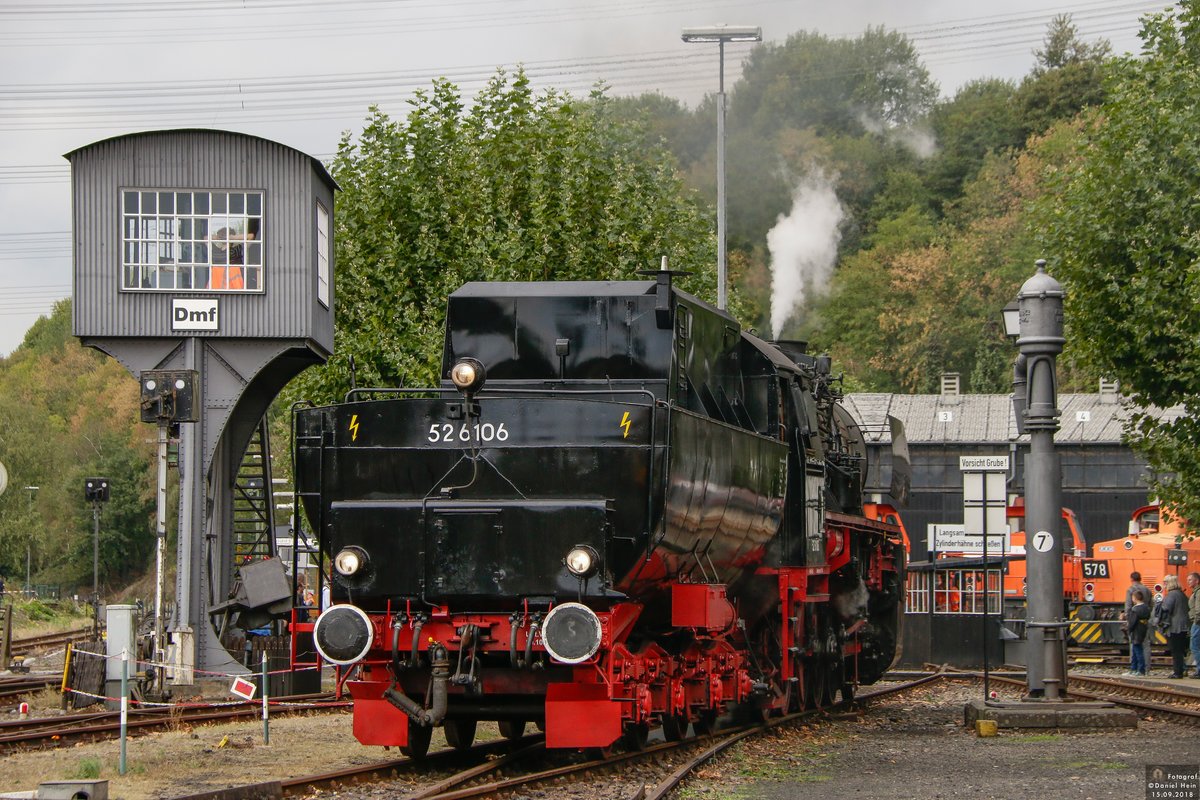 52 6106 VEB im Eisenbahnmuseum Bochum Dahlhausen, September 2018.