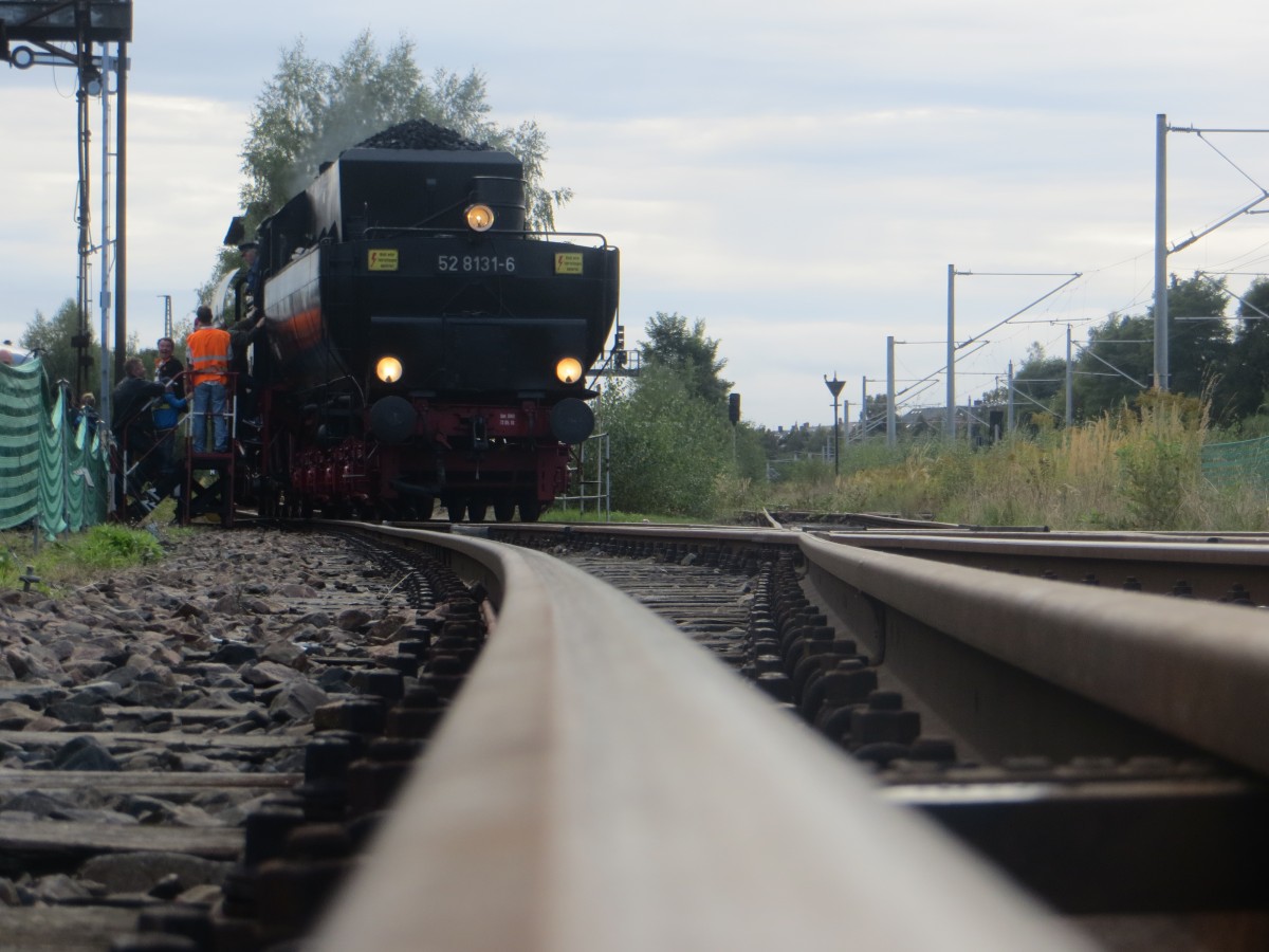 52 8131-6 am 14.09.2013 beim 22.Heizhausfest des Schsischen Eisenbahnmuseum Chemnitz-Hilbersdorf.