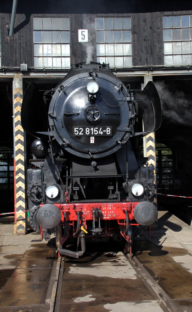 52 8154-8 war bei den 3. Verkehrshistorische Tage in Gera zusehen. Foto 28.09.13