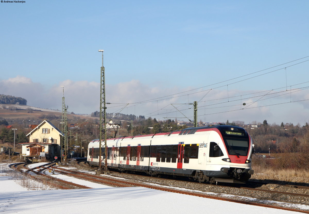 521 205-5 als SBB87683 (Engen-Konstanz) in Welschingen 3.1.17