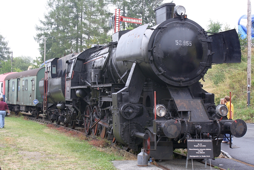 52.855 ausgestellt im Waldviertler Eisenbahnmuseum Sigmundsherberg am 24.August 2013.

