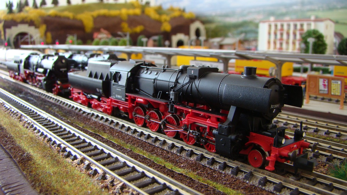 52er der DR von Fleischmann, auf meiner Anlage, am 28.01.2015