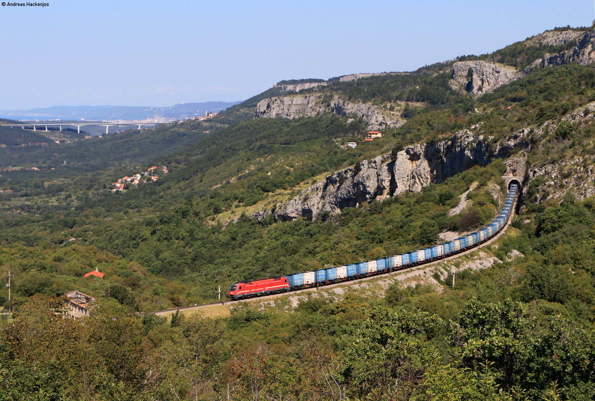 541 007 mit dem 47401 (Leoben Donawitz-Koper tovorna) bei Zanigrad 8.9.20