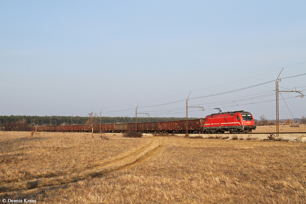 541 011 mit Güterzug am 15.03.2015 bei Crnotice.