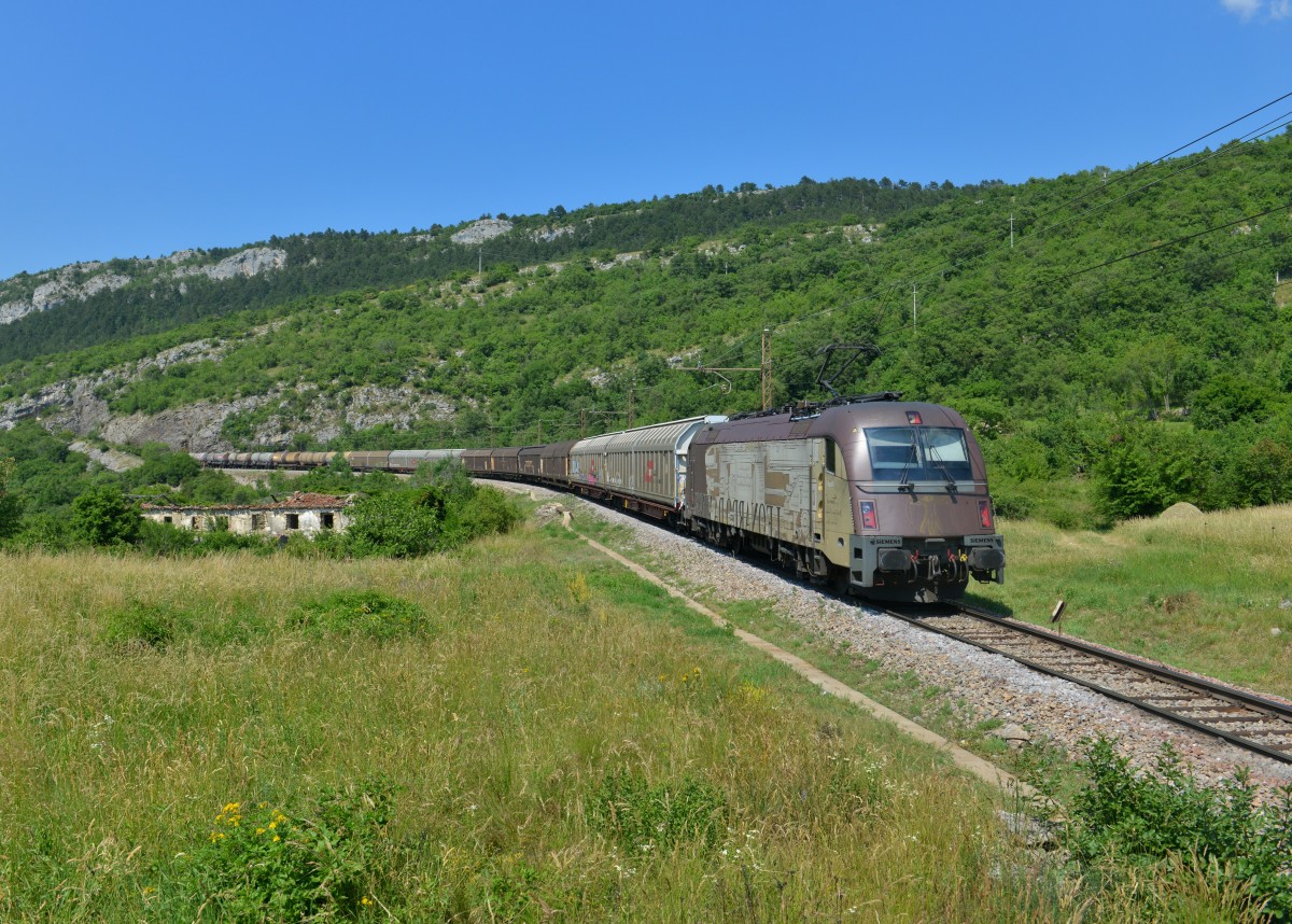 541 101 mit einem Güterzug am 06.06.2015 bei Zanigrad. 