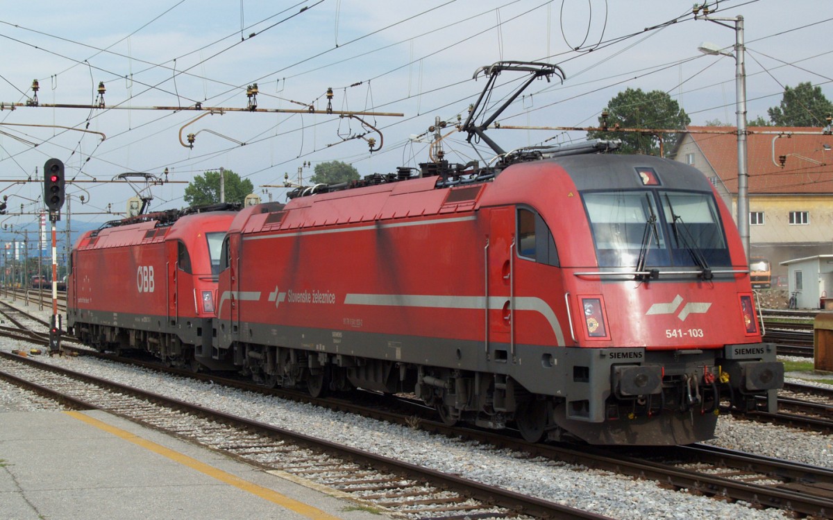 541 103+BB 1216 131, Ljubljana, 31-7-2008
