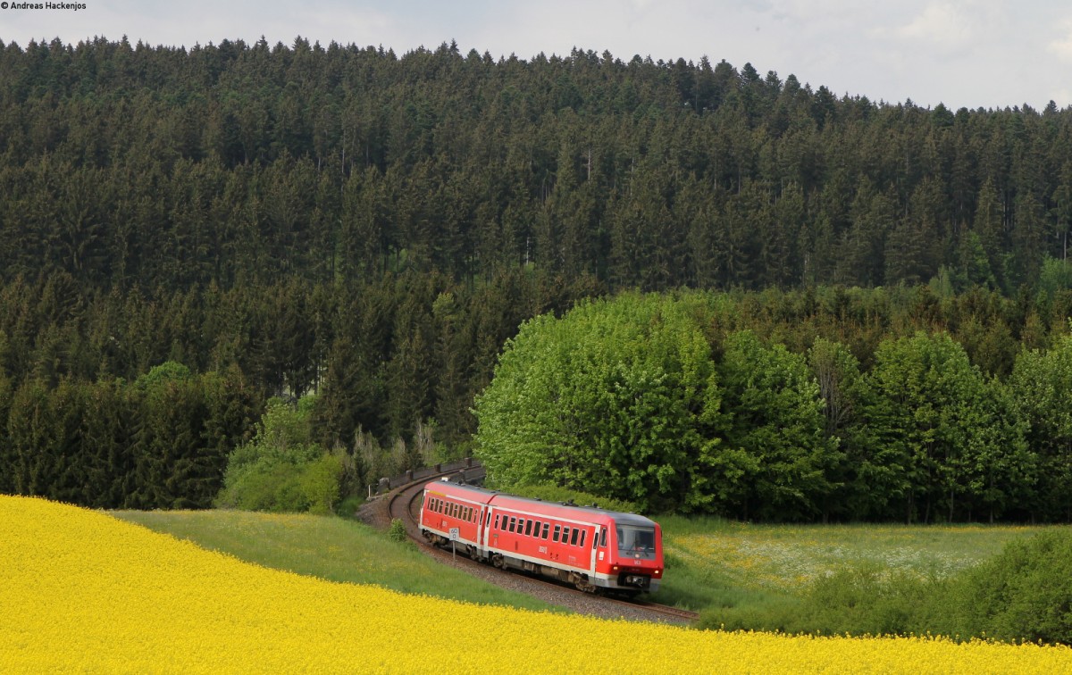 611 002-6 als RE 22313 (Rottweil-Neustadt(Schwarzw)) bei Unadingen 16.5.15