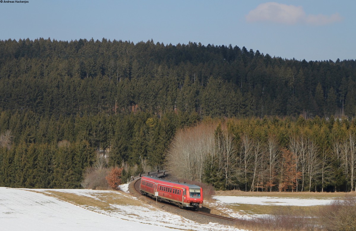 611 016-6 als RE 22311 (Rottweil-Neustadt(Schwarzw)) bei Unadingen 10.3.16