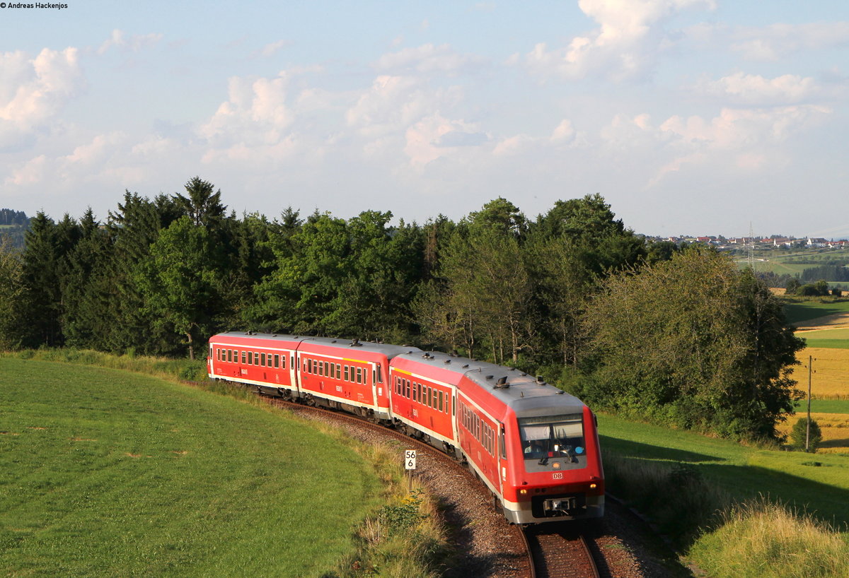 611 049- 7 und 611 027-4 als IRE 3214 (Ulm Hbf-Neustadt(Schwarzw)) bei Bachheim 20.7.16