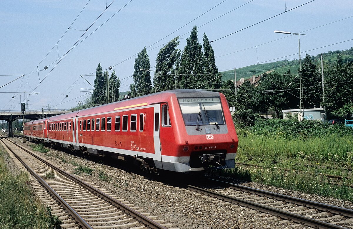 611 522 + 531  Stg - Obertürkheim  21.07.02