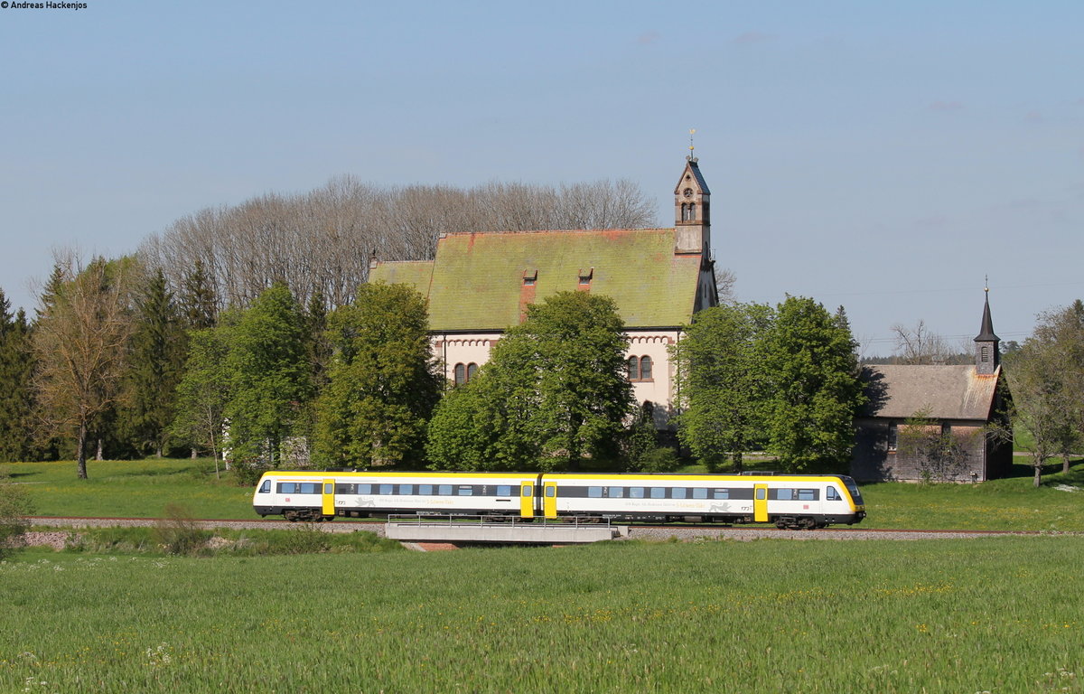 612 008-2 als IRE 3215 (Neustadt(Schwarzw)-Ulm Hbf) bei Löffingen 16.5.17