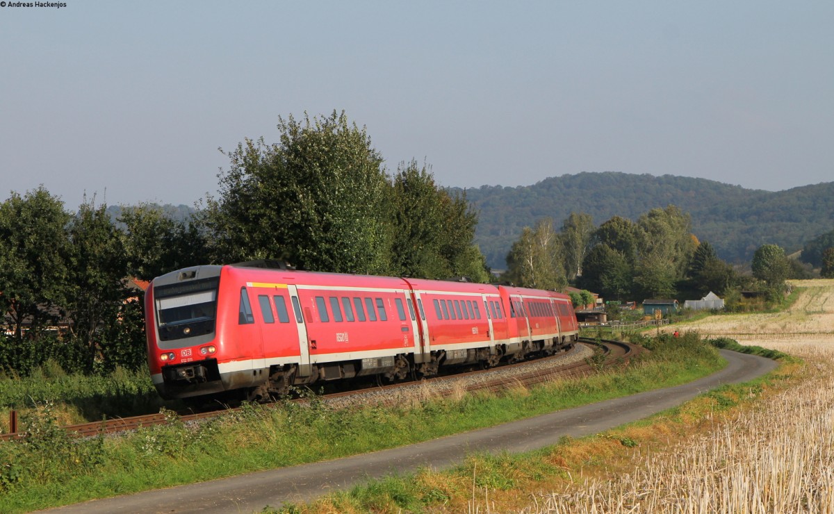 612 011-9 und 612 009-2 als RE 3605 (Hannover Hbf-Halle(Saale)Hbf) bei Heißum 4.9.14