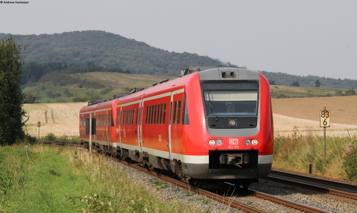 612 012-5 und 612 015-8 als RE 3611 (Hannover Hbf-Halle(Saale) Hbf) bei Heißum 4.9.14
