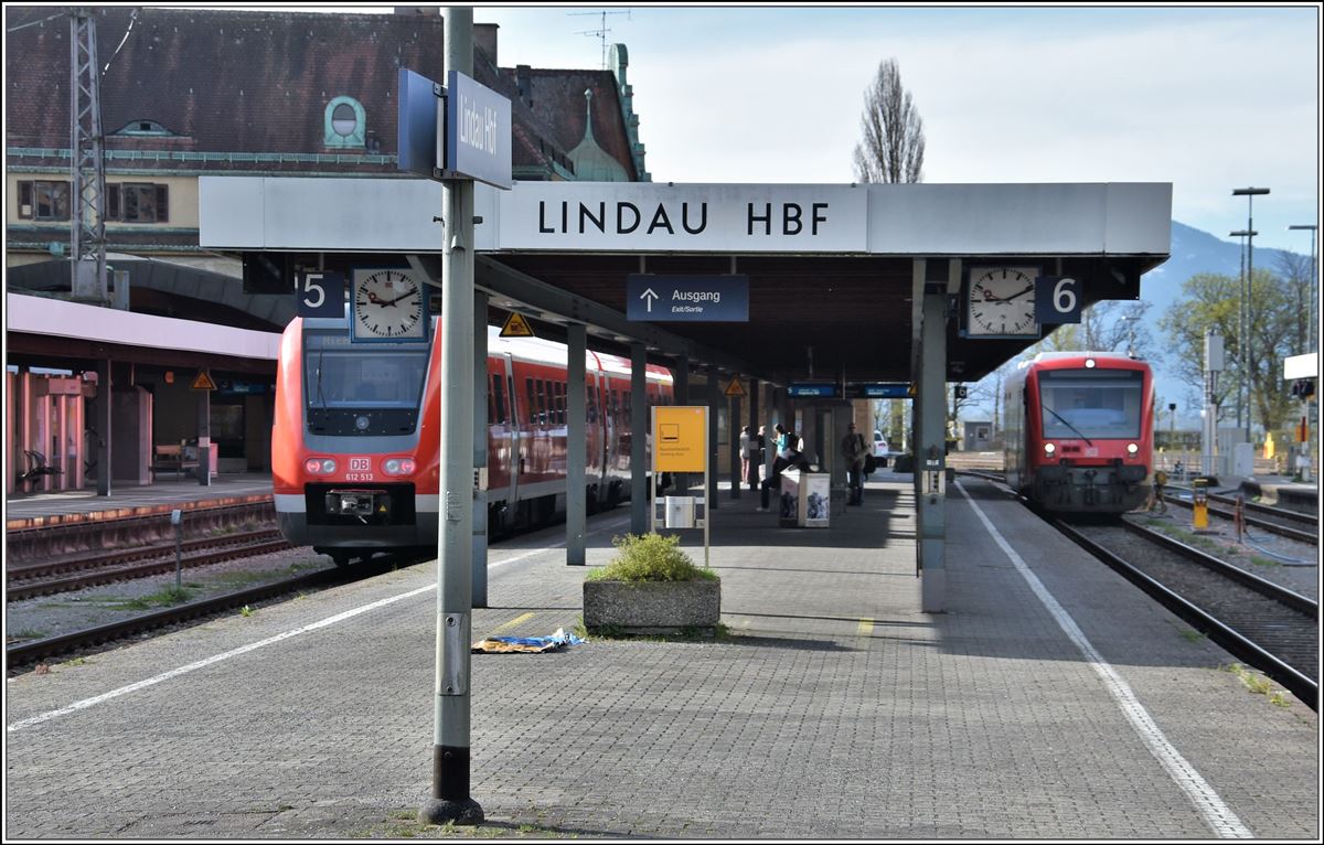 612 013 und 650 102 in Lindau Hbf. (13.04.2018)
