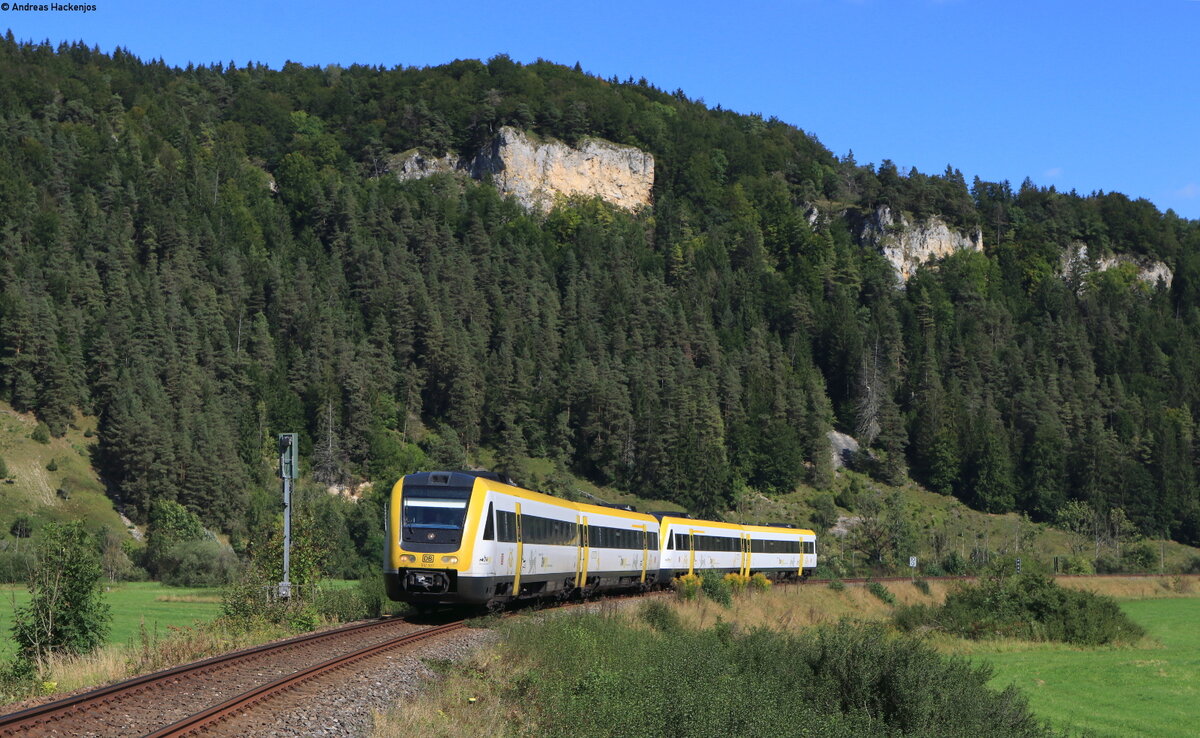 612 037-1 und 612 021-5 als RE 3214 (Schelklingen-Donaueschingen) bei Mühlheim 18.9.21