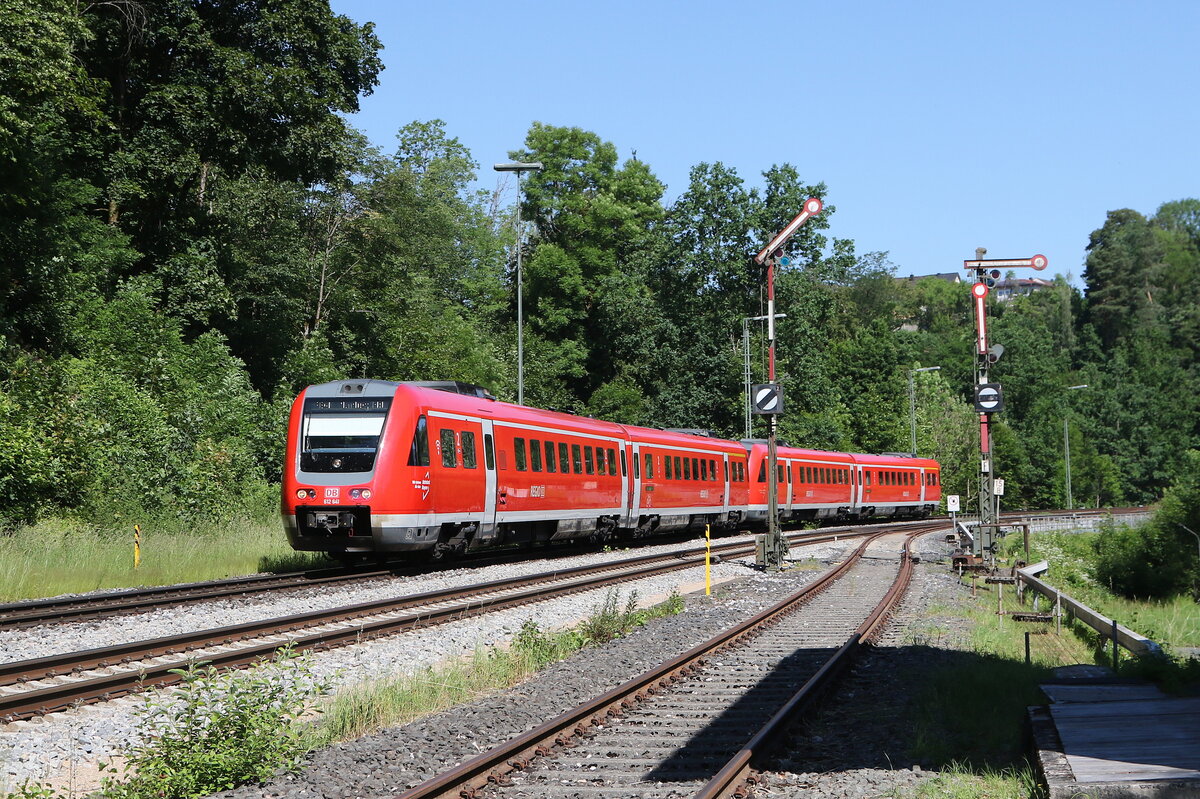 612 041 und 612 012 waren am 19. Juni 2026 bei Windischeschenbach auf dem Weg nach N�rnberg.